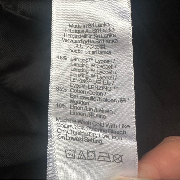 Madewell Trousers Slouchy Straight Pants in Drapey Twill True Black 10 NWT New - Picture 10 of 13